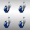Service Caster 3.5 Inch SS Solid Polyurethane Wheel Swivel 3/8 Inch Threaded Stem Caster Set SCC-SSTS20S3514-SPUS-381615-4 - alternate 1